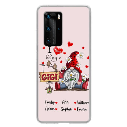 Personalized Grandma Phone Case - I Love Being Grandma - R5OIKQ - Red - Case For iPhone And Samsung
