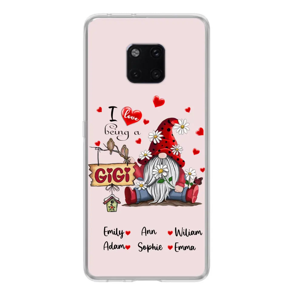 Personalized Grandma Phone Case - I Love Being Grandma - R5OIKQ - Red - Case For iPhone And Samsung