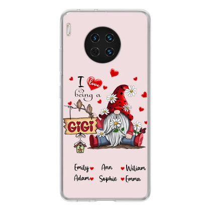 Personalized Grandma Phone Case - I Love Being Grandma - R5OIKQ - Red - Case For iPhone And Samsung
