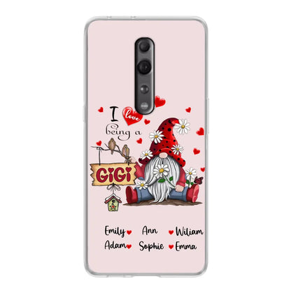 Personalized Grandma Phone Case - I Love Being Grandma - R5OIKQ - Red - Case For iPhone And Samsung