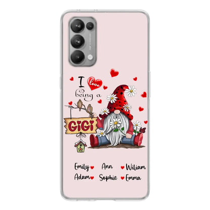 Personalized Grandma Phone Case - I Love Being Grandma - R5OIKQ - Red - Case For iPhone And Samsung