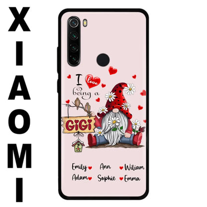 Personalized Grandma Phone Case - I Love Being Grandma - R5OIKQ - Red - Case For iPhone And Samsung