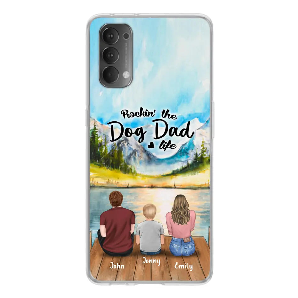 Personalized Parents Pet Phone Case - Parents With 1 Kid And Up to 2 Pets - Case For Xiaomi, Oppo And Huawei