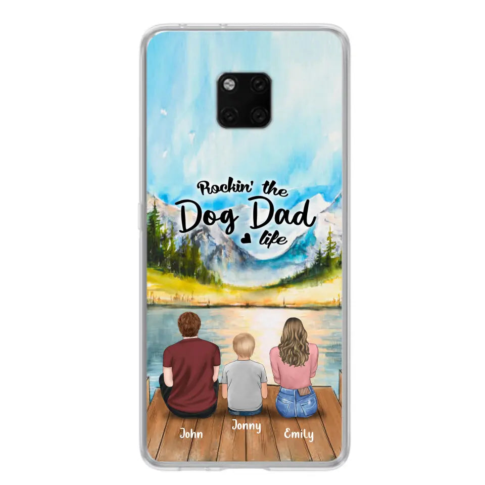 Personalized Parents Pet Phone Case - Parents With 1 Kid And Up to 2 Pets - Case For Xiaomi, Oppo And Huawei