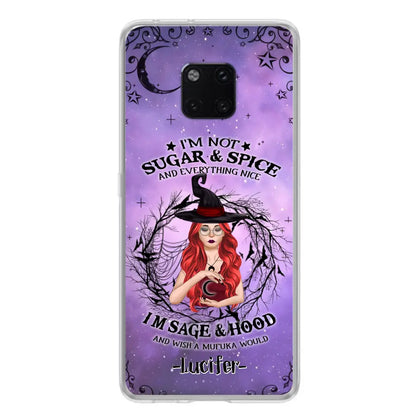 Personalized Witch Phone Case - Best Halloween Gift Idea - I'm Not Sugar And Spice - Case For Xiaomi, Oppo And Huawei - DFESX1