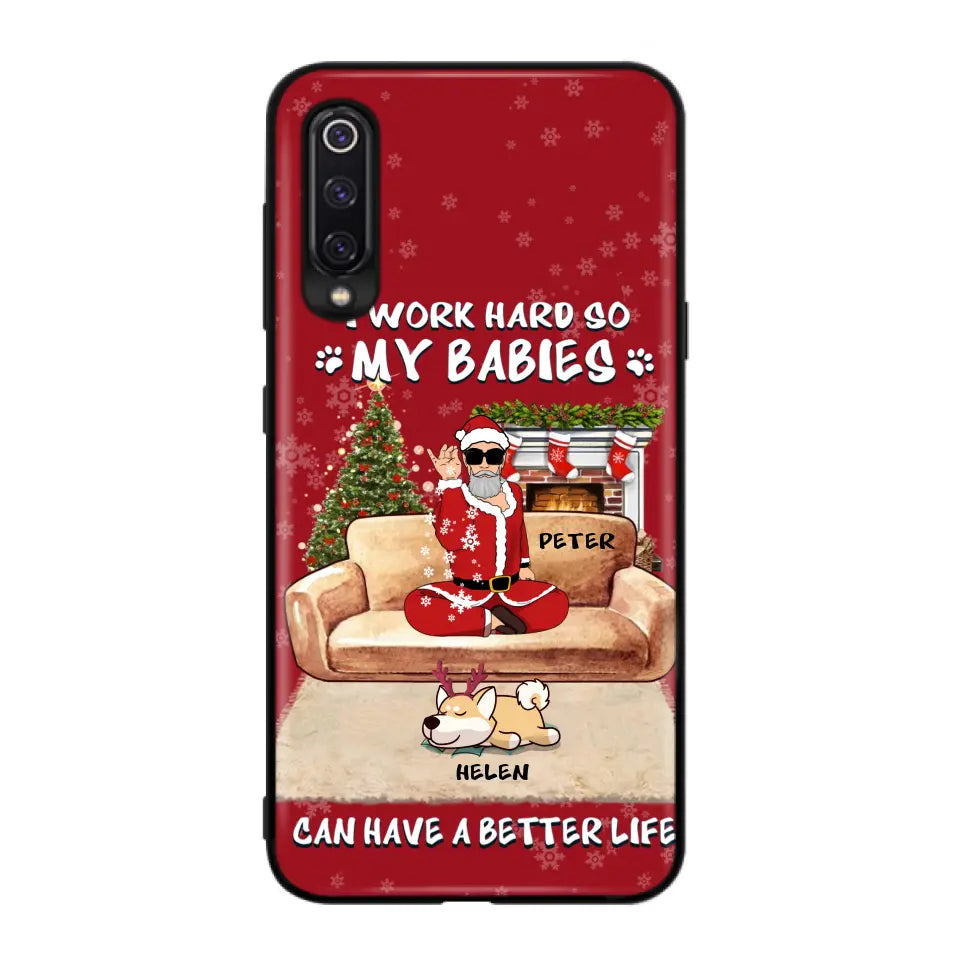 Personalized Christmas Pet Dad Phone Case - Man With Up to 4 Pets - Gift For Cat/ Dog Lover - Case For Xiaomi, Oppo And Huawei