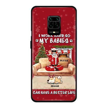 Personalized Christmas Pet Dad Phone Case - Man With Up to 4 Pets - Gift For Cat/ Dog Lover - Case For Xiaomi, Oppo And Huawei