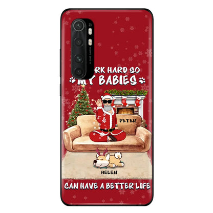 Personalized Christmas Pet Dad Phone Case - Man With Up to 4 Pets - Gift For Cat/ Dog Lover - Case For Xiaomi, Oppo And Huawei