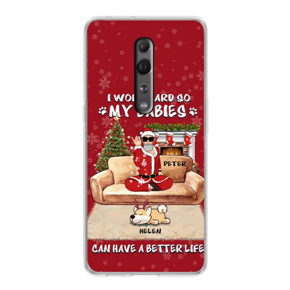 Personalized Christmas Pet Dad Phone Case - Man With Up to 4 Pets - Gift For Cat/ Dog Lover - Case For Xiaomi, Oppo And Huawei