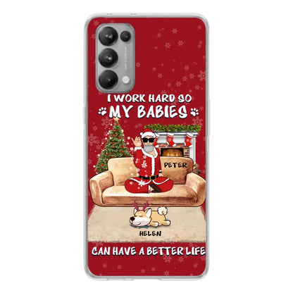Personalized Christmas Pet Dad Phone Case - Man With Up to 4 Pets - Gift For Cat/ Dog Lover - Case For Xiaomi, Oppo And Huawei