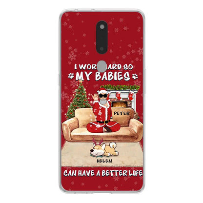 Personalized Christmas Pet Dad Phone Case - Man With Up to 4 Pets - Gift For Cat/ Dog Lover - Case For Xiaomi, Oppo And Huawei