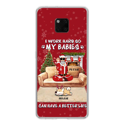 Personalized Christmas Pet Dad Phone Case - Man With Up to 4 Pets - Gift For Cat/ Dog Lover - Case For Xiaomi, Oppo And Huawei