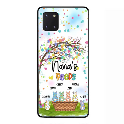 Custom Personalized Nana's Peeps Phone Case- Gift Idea For Easter Day - Upto 6 Bunnies - Nana's Peeps - Cases For iPhone & Samsung