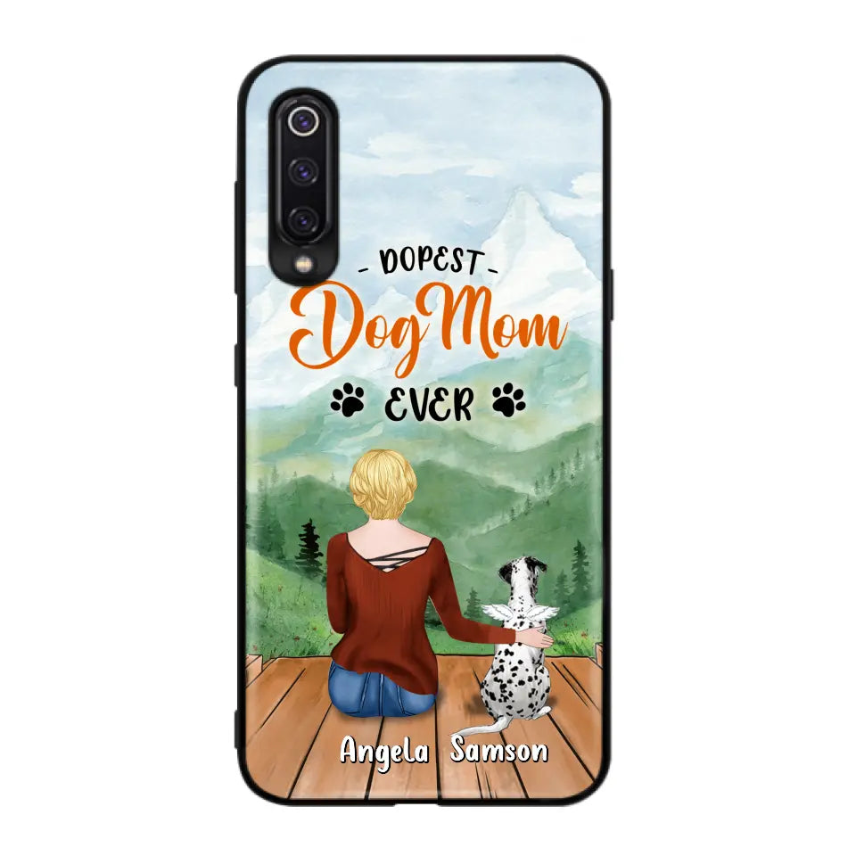 Personalized Dog Mom Phone Case - Up to 5 Dogs - Gift Idea For Dog Lovers - Dopest Dog Mom Ever - Case For Huawei/Xiaomi/Oppo