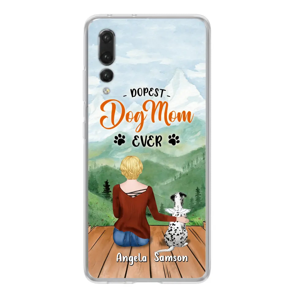 Personalized Dog Mom Phone Case - Up to 5 Dogs - Gift Idea For Dog Lovers - Dopest Dog Mom Ever - Case For Huawei/Xiaomi/Oppo