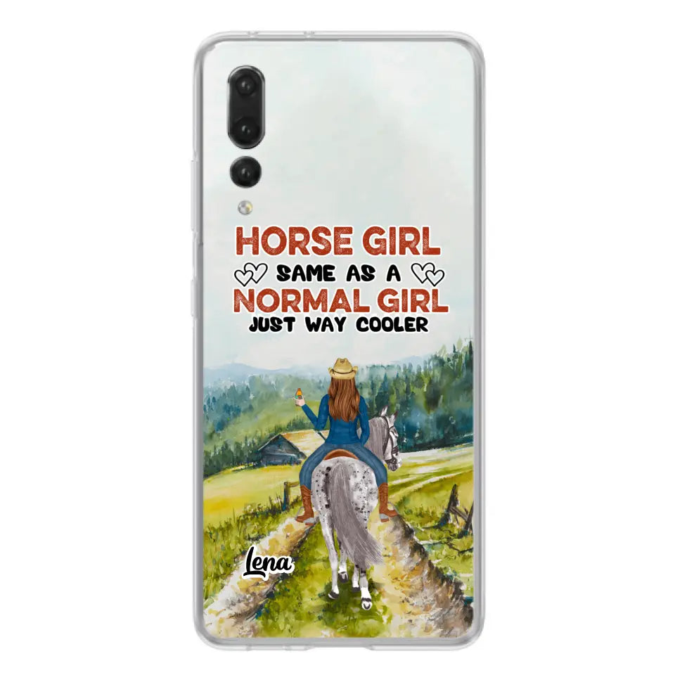 Personalized Horse Girl Phone Case - Up to 3 People - Gift Idea For Horse Lover - Horse Girl Same As A Normal Girl Just Way Cooler - Case For Xiaomi/Huawei/Oppo