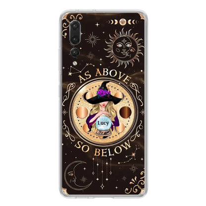 Custom Personalized Witch Phone Case - Gift Idea For Halloween Day - As Above So Below - Cases For Oppo, Xiaomi & Huawei
