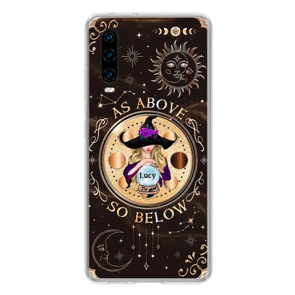 Custom Personalized Witch Phone Case - Gift Idea For Halloween Day - As Above So Below - Cases For Oppo, Xiaomi & Huawei