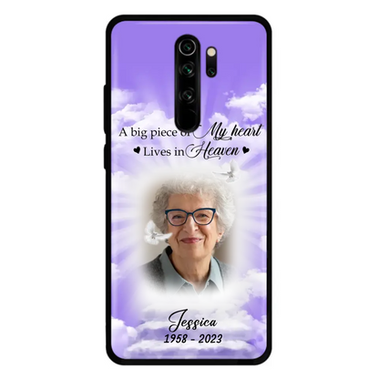 Custom Personalized Memorial Photo Phone Case - Memorial Gift Idea For Mother's Day/Father's Day - A Big Piece Of My Heart Lives In Heaven - Case For Oppo/Xiaomi/Huawei