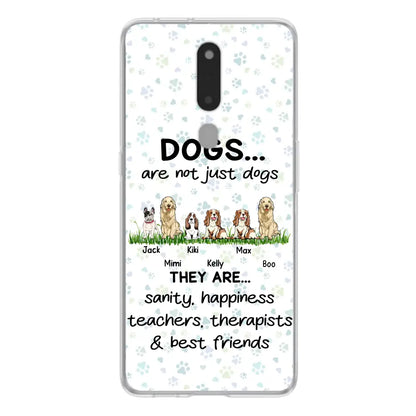 Personalized Dogs Phone Case - Gift Idea For Dog Lovers - Up to 4 Dogs - Dogs Are Not Just Dogs They Are Sanity Happiness Teachers Therapists & Best Friends - Case For Oppo/Xiaomi/Huawei