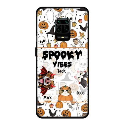 Personalized Halloween Pet Phone Case - Up to 3 Pets - Gift Idea For Dog/Cat Owners - Spooky Vibes - Case for Oppo/Xiaomi/Huawei