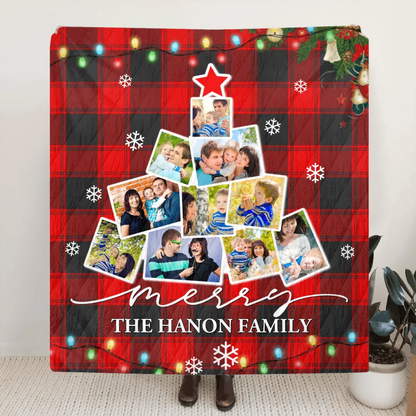 Personalized Christmas Family Tree Blanket - Best Gift For The Whole Family