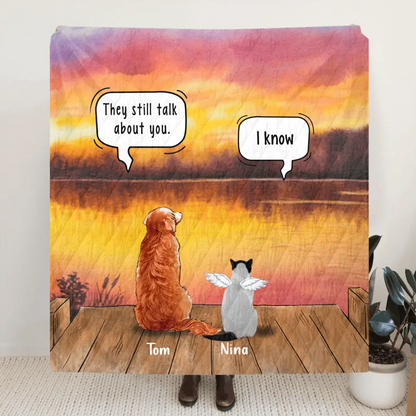 Personalized Memorial Pet Blanket - Up to 5 Pets - Best Gift For Dog/Cat Lover