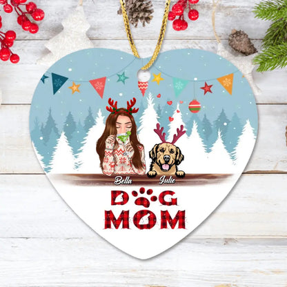 Personalized Pet Mom Xmas Ornament - Up to 4 Pets - Best Gift For Dog/Cat Lover - 2T7CRT