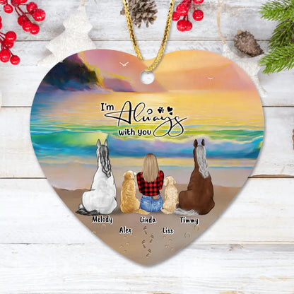 Personalized Footprint Ornament - Up to 4 Pets - Best Gift Dog Lovers/Horse Lovers - Never Walk Alone - G7PP86