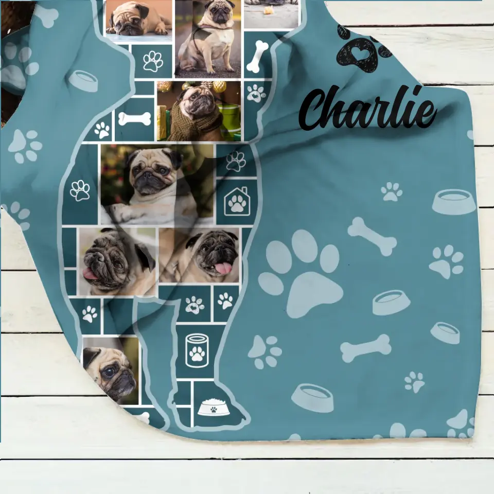 Custom Dog Photo Fleece Throw Blanket & Quilt - Gift Idea for Dog Lovers/Owners