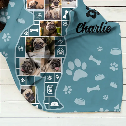 Custom Dog Photo Fleece Throw Blanket & Quilt - Gift Idea for Dog Lovers/Owners