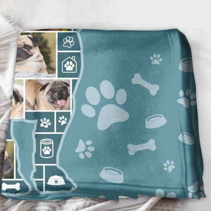 Custom Dog Photo Fleece Throw Blanket & Quilt - Gift Idea for Dog Lovers/Owners