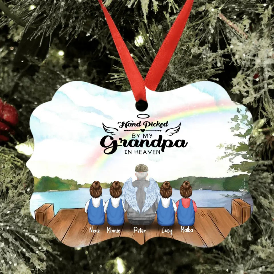 Personalized Memorial Grandpa/Grandma Rectangle Ornament - Up to 4 Kids - Best Gift For Baby - I Never Met You But I Know You Are The Greatest Grandma - FD4SD8