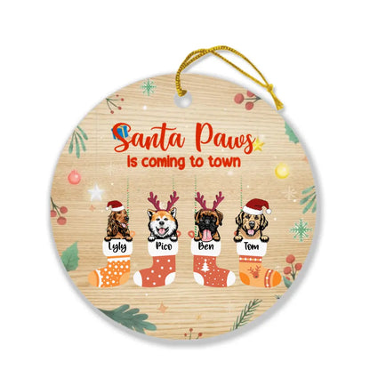 Personalized Christmas Pet In Socks - Up to 4 Pets - Best Gift For Dog Lover/Cat Lover