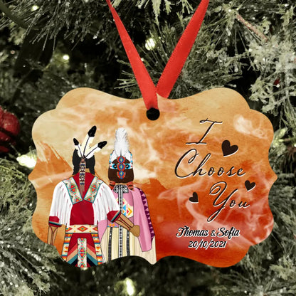 Personalized Native Couple Ornament - Best Gift For Couple - I Choose You