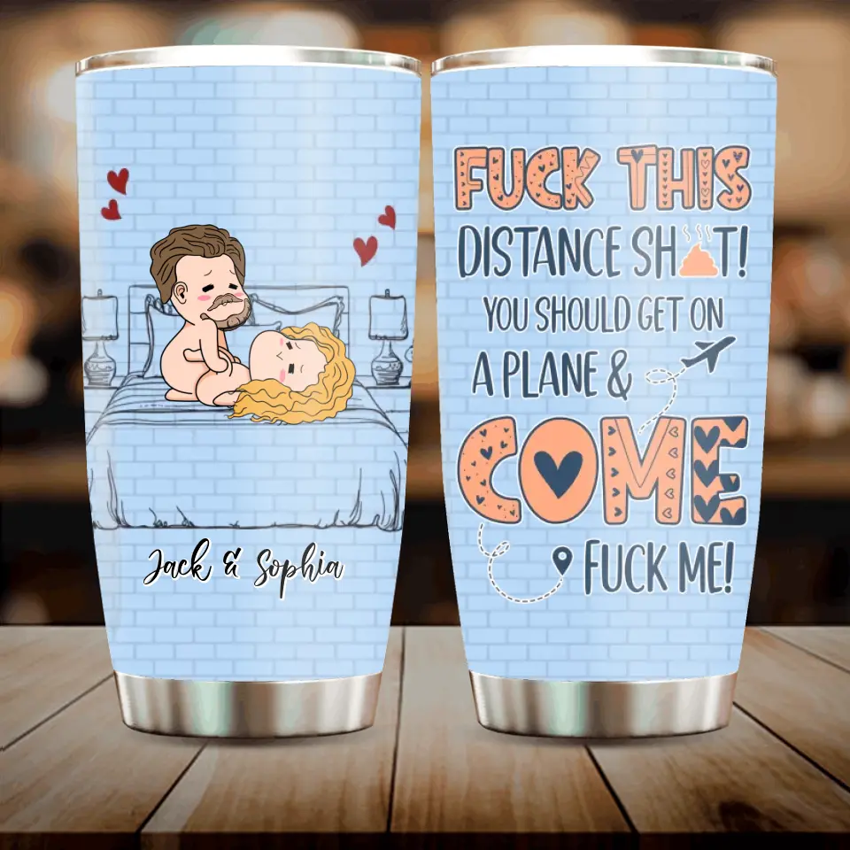 Personalized Couple Tumbler - Gift Idea For Couple/Him/Her/Valentine's Day - You Should Get On A Plane