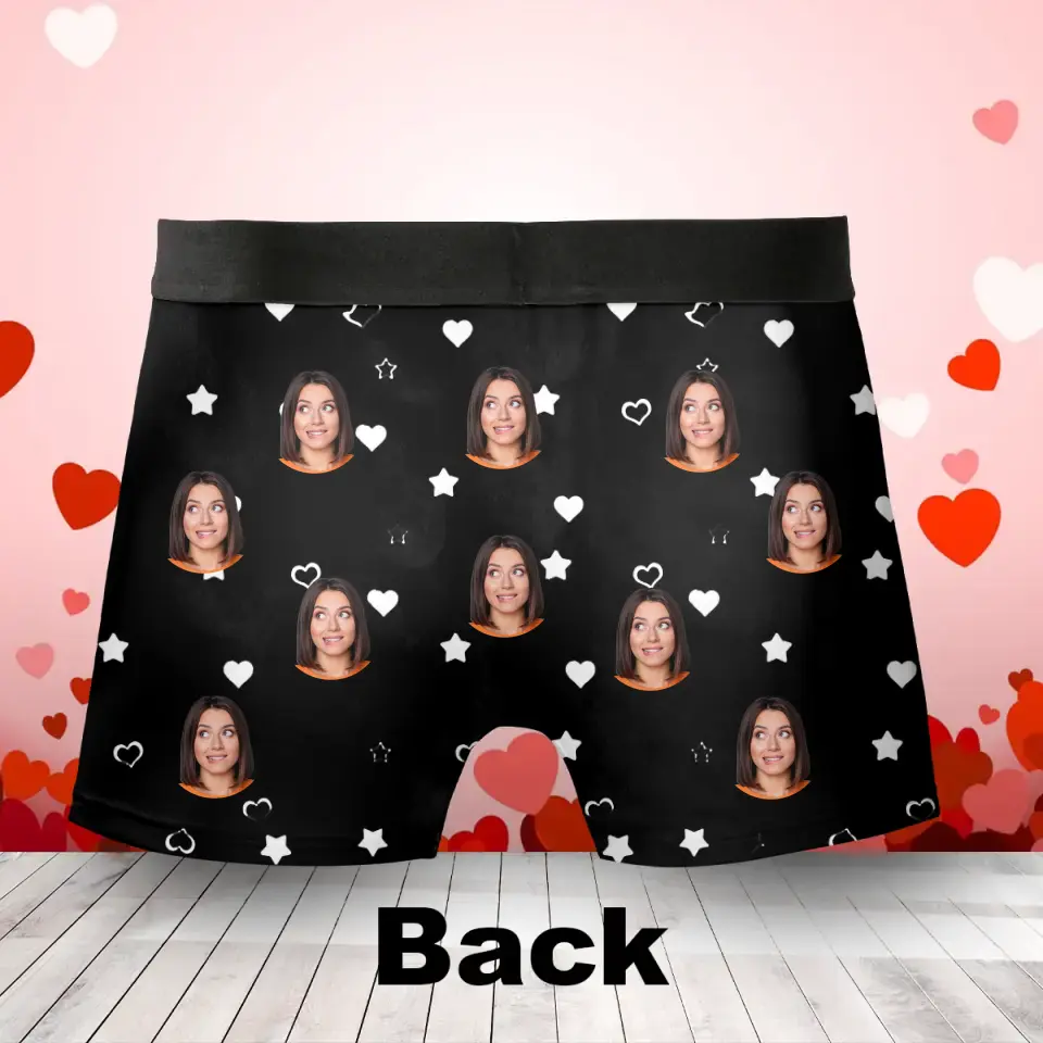 Personalized Men's Boxer Briefs - Upload Photo - Funny/Valentines Gift Idea For Men, Boyfriend, Husband - I Licked It So It's Mine