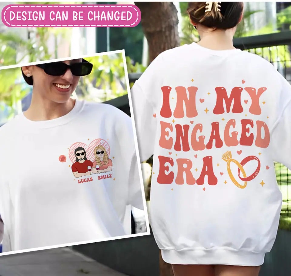 Personalized Couple Sweater - Engagement Gift For Bride/Her - In My Engaged Era