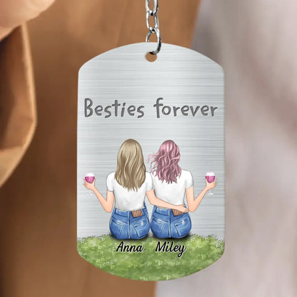 Personalized Friend Aluminum Keychain - Gift Idea For Friend/Sister - I Wish You Lived Next Door