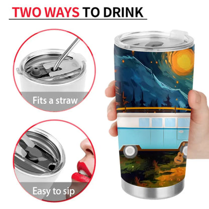 Personalized Camping Couple Family Tumbler - Gift for whole family, camping lovers - Fill Your Life With Adventures