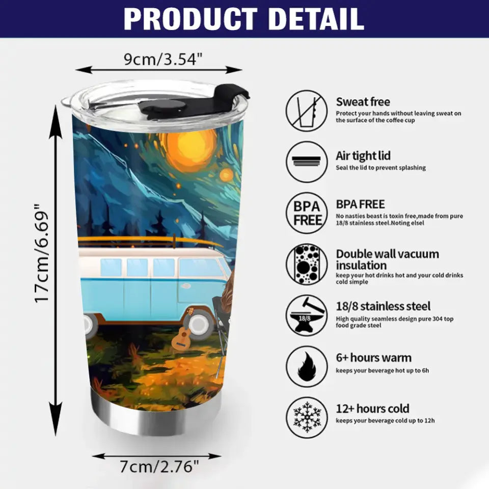 Personalized Camping Couple Family Tumbler - Gift for whole family, camping lovers - Fill Your Life With Adventures