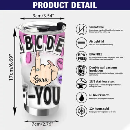 Personalized Couple Tumbler - Gift Idea For Couple/Him/Her/Valentine's Day - Broke Ass Car