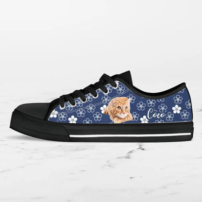 Personalized Pet Photo Canvas Sneakers - Gift Idea for Dog and Cat Lovers