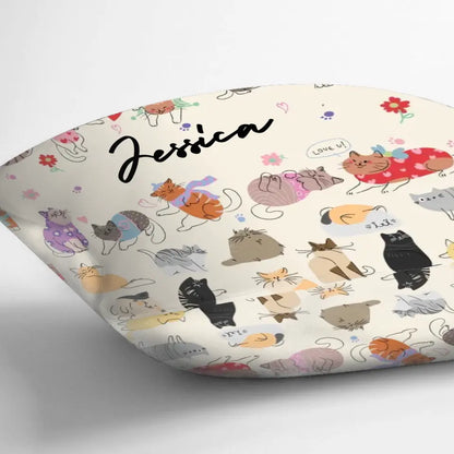 Custom Cute Cat Fleece Throw Blanket/Quilt/Pillow Cover - Gift Idea For Cat Lovers
