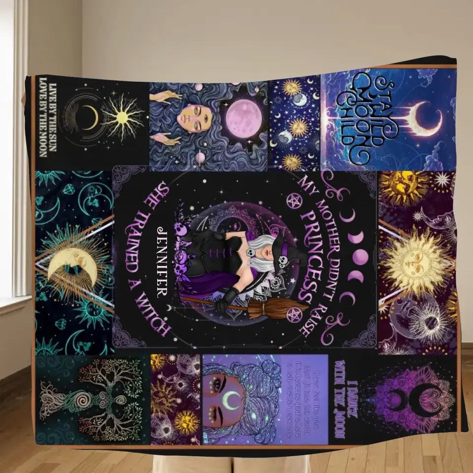Personalized Witch Quilt/Fleece Blanket/Pillow Cover - Halloween Gift Idea For Witch Lovers - To My Daughter