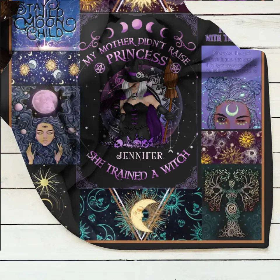Personalized Witch Quilt/Fleece Blanket/Pillow Cover - Halloween Gift Idea For Witch Lovers - To My Daughter