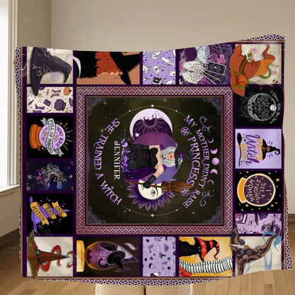 Personalized Witch Quilt/Fleece Blanket/Pillow Cover - Halloween Gift Idea For Witch Lovers - Remember Whose Daughter You Are