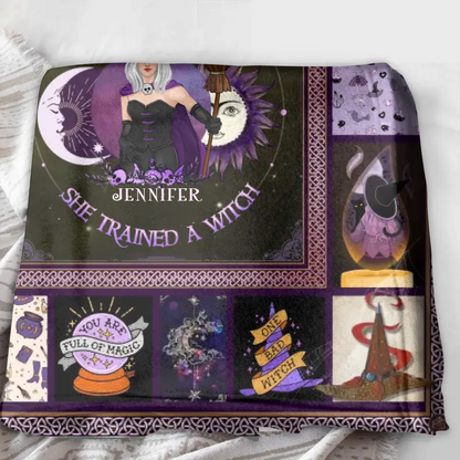 Personalized Witch Quilt/Fleece Blanket/Pillow Cover - Halloween Gift Idea For Witch Lovers - Remember Whose Daughter You Are