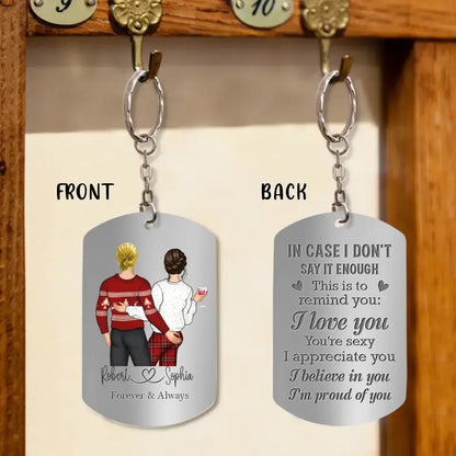 Personalized Couple Aluminum Keychain - Valentine's Day Gift Idea For Couple - This Is To Remind You
