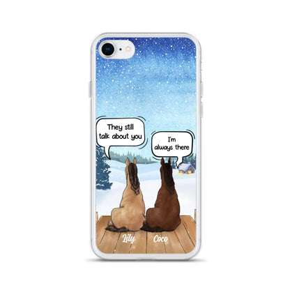 Custom Personalized Dog Horse Phone Case -  Upto 5 Pets - Xmas Gift For Dog/ Horse Lover - Case For iPhone And Samsung